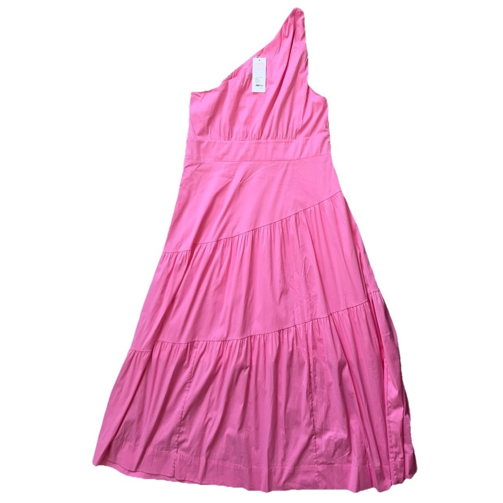 New Lilly Pulitzer Lucilyn One Shoulder Maxi Dress Tiered Confetti Pink 16 - Picture 2 of 9